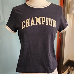 Gold trim Champion T-shirt